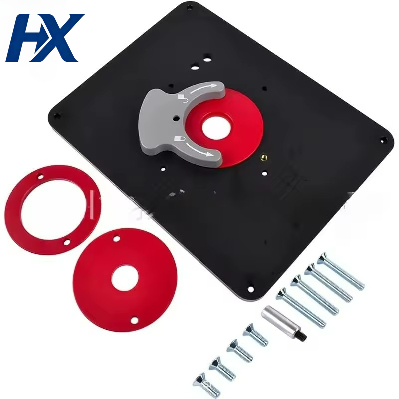 Router Table Insert - แผ่นรองแท่นเราเตอร์ PRS4034 แบบเจาะรูสำเร็จรูป พร้อมวงแหวนปรับระดับสำหรับ Triton