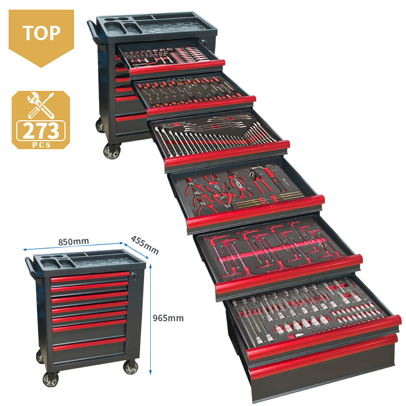 Workshop Tools Cabinet - รถเข็นเครื่องมือ 7 ลิ้นชัก พร้อมชุดเครื่องมือโฟม EVA 273