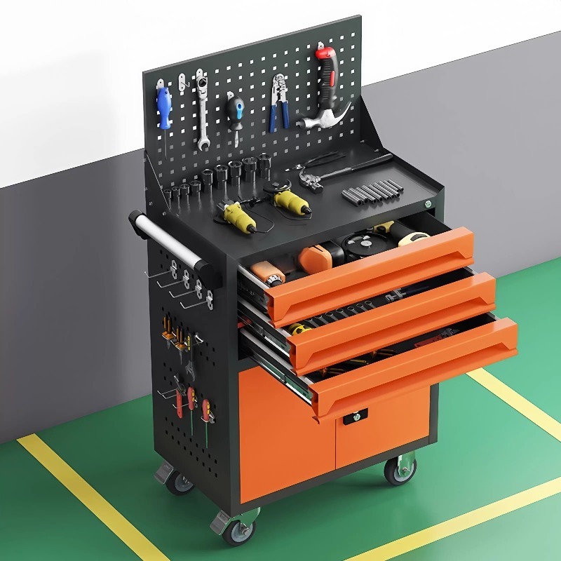 Workshop Tools Cabinet - รถเข็นเครื่องมือซ่อมรถยนต์, ลิ้นชัก, อุปกรณ์ซ่อมแซม, กล่องแบบเข็น, ตู้เครื่องมือเคลื่อนที่อเนกประสงค์, สำหรับช่างซ่อม