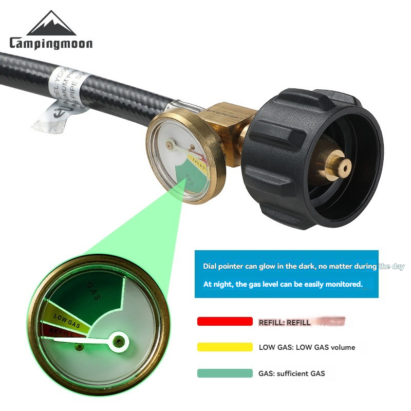 Tools Qcc - ท่อต่อแก๊ส CAMPINGMOON PZ-106 QCC เป็นโพรเพน สำหรับถังแก๊สอเมริกาเหนือ