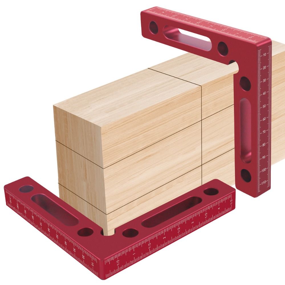 Angle Clamp 90 - ไม้บรรทัดกำหนดตำแหน่งมุมอะลูมิเนียมอัลลอยด์ 120 มม., ตัวหนีบรูปตัว L สำหรับงาน