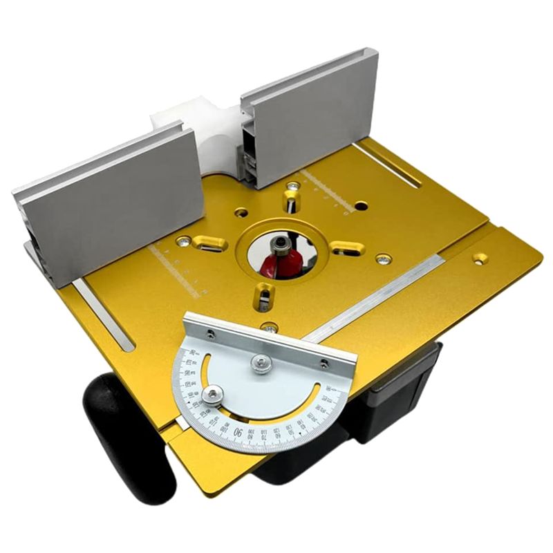 Router Table Insert - แผ่นแทรกโต๊ะเราเตอร์ EYFL ทำจากอลูมิเนียมอัลลอยด์ สำหรับเครื่องกัดไม้ แผ่นฟลิปบอร์ดสำหรับเครื่องตัดแต่ง แกะสลัก