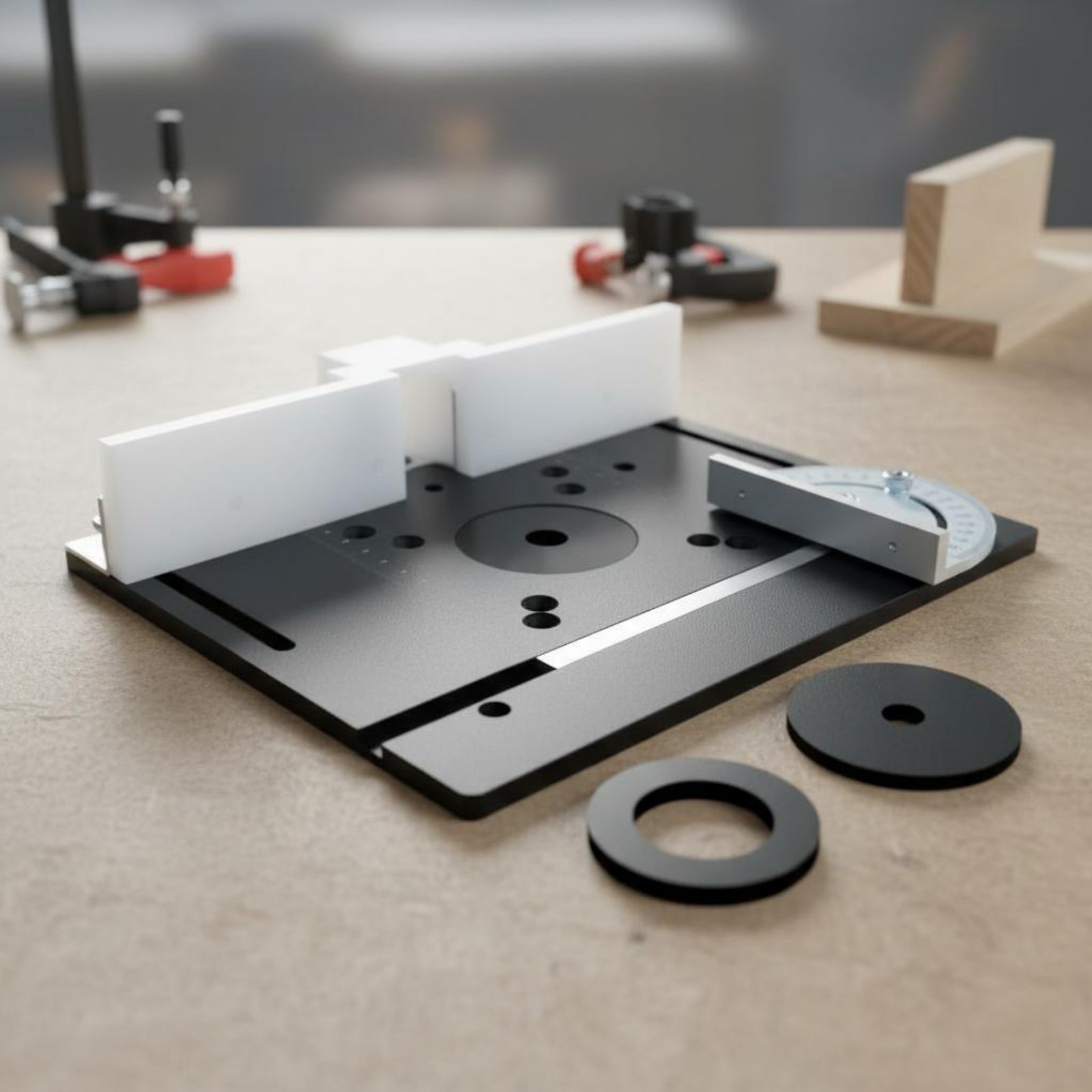 แผ่นแทรกโต๊ะเราเตอร์อะลูมิเนีย - Router Table Insert บทวิจารณ์และราคา