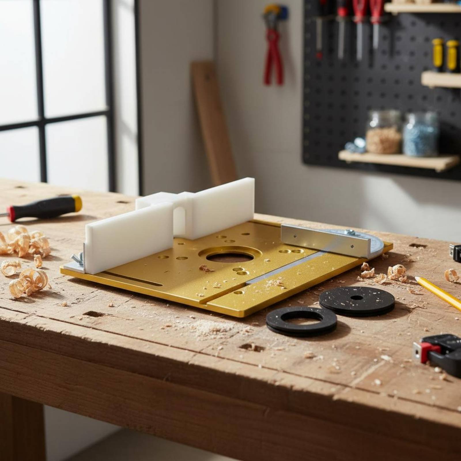 แผ่นแทรกโต๊ะเราเตอร์อะลูมิเนีย - Router Table Insert บทวิจารณ์และราคา