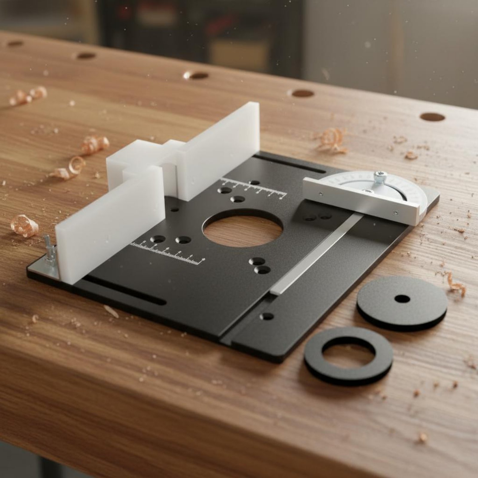 แผ่นแทรกโต๊ะเราเตอร์อะลูมิเนีย - Router Table Insert บทวิจารณ์และราคา