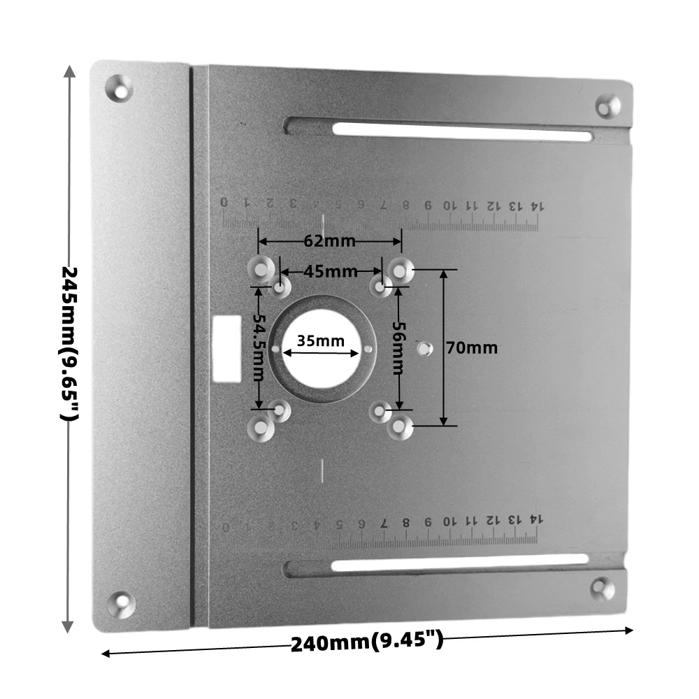 แผ่นไม้ไฟฟ้าสำหรับกัดโต๊ะอลูมิ - Router Table Insert บทวิจารณ์และราคา