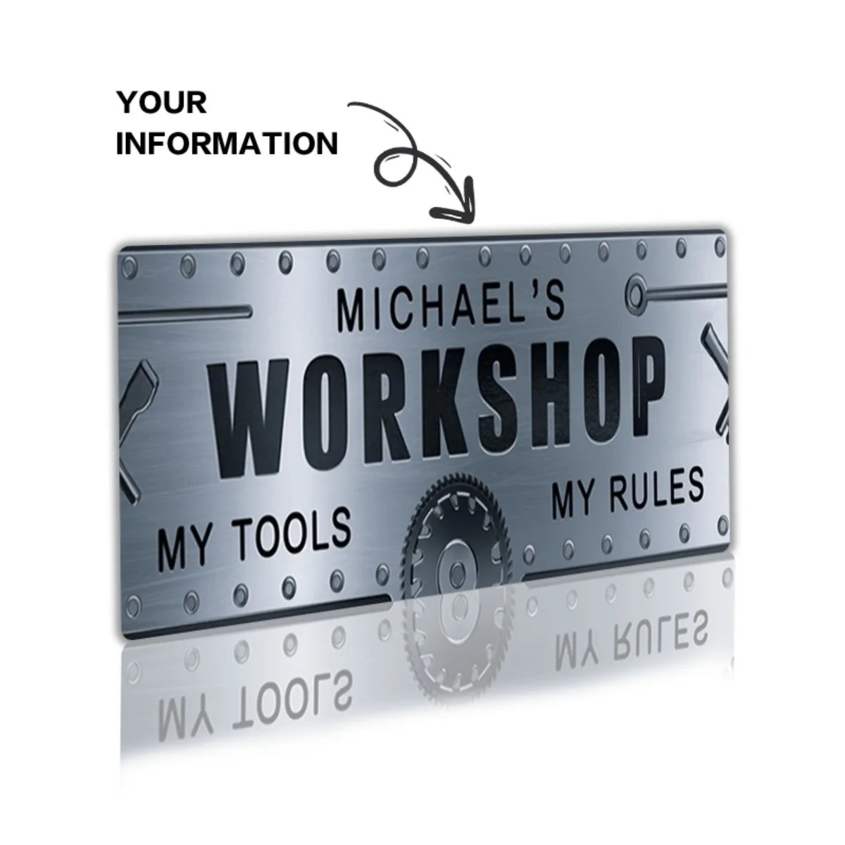 ป้ายอลูมิเนียมสำหรับเวิร์คช็อป - Tools In Metal Workshop บทวิจารณ์และราคา