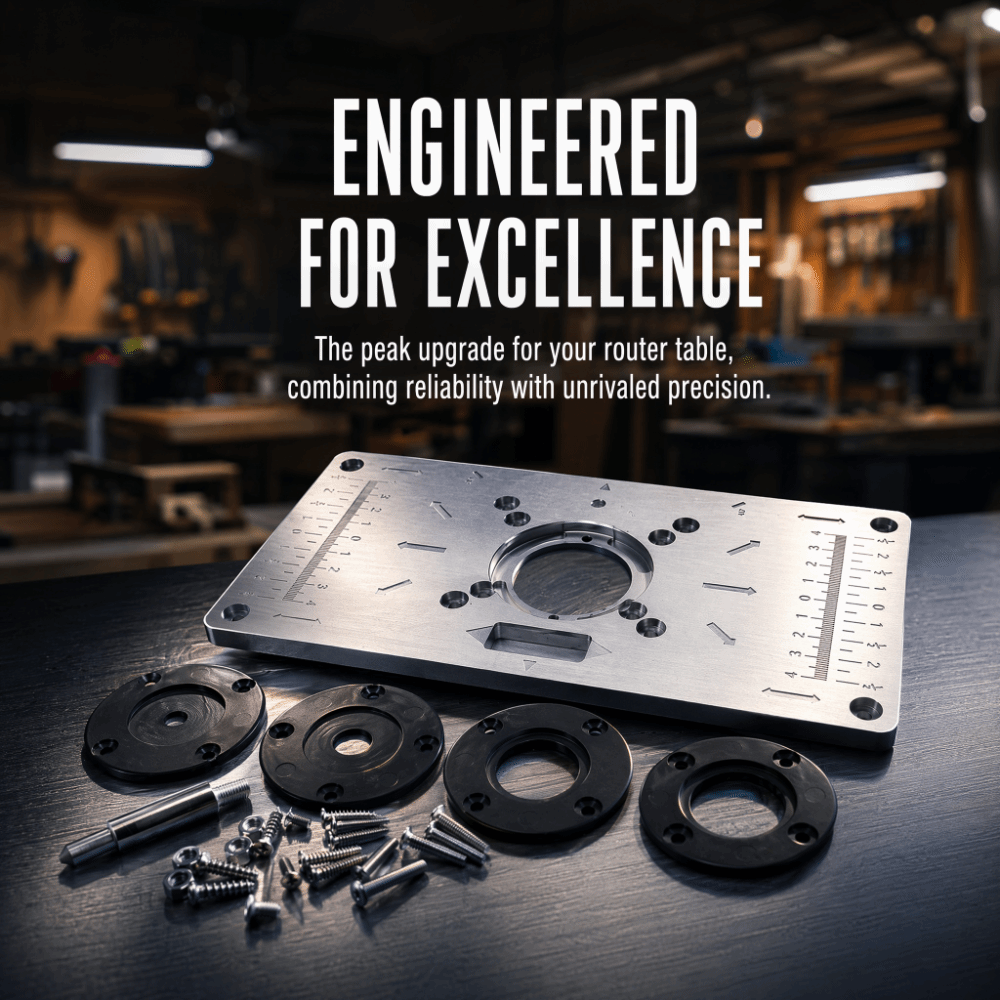 แผ่นแทรกโต๊ะเราเตอร์อะลูมิเนีย - Router Table Insert บทวิจารณ์และราคา